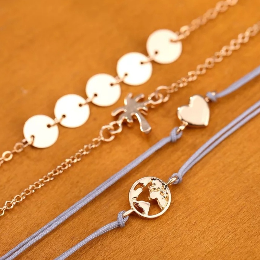 Bracelet Anklet Boho Gypsy Charm 5 Piece Set - Picture 3 of 5
